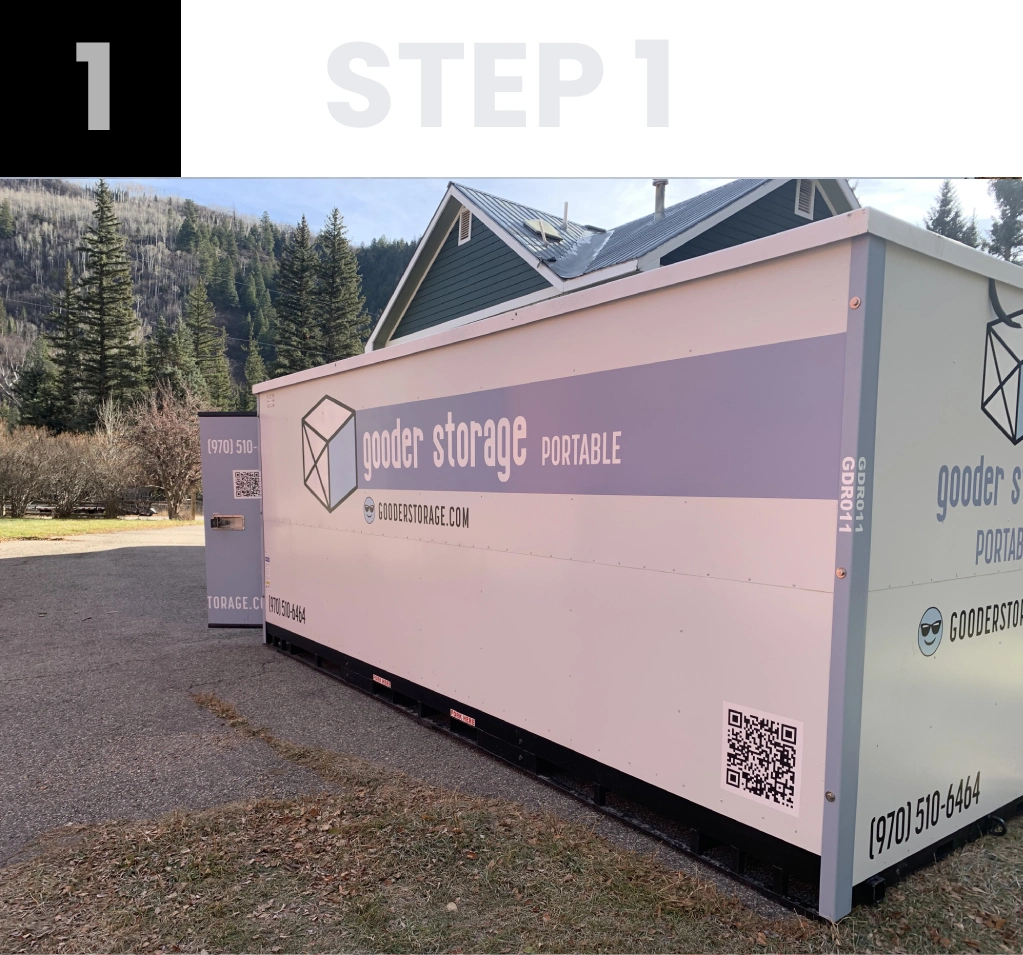 A step 1 of the trailer storage system